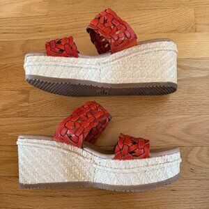 BareTraps Skylar Platform Wedge Sandals Size 9.5M